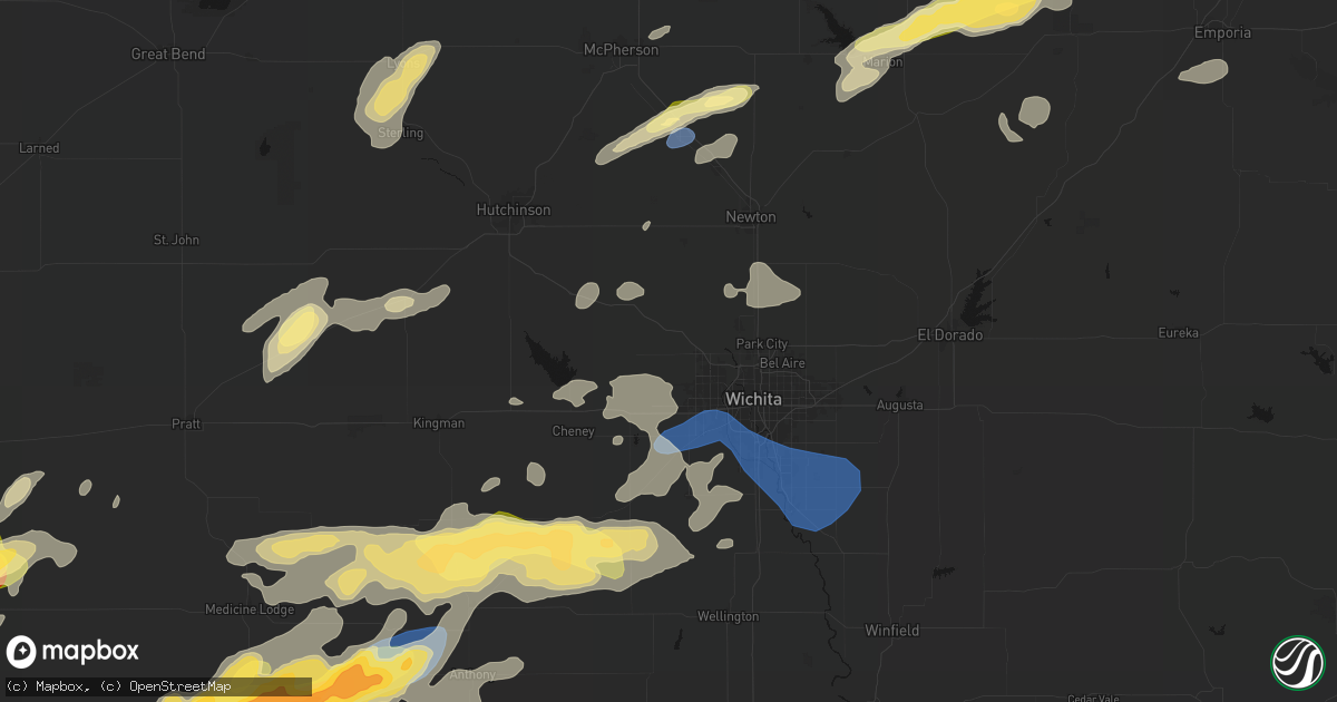 Hail map in Colwich, KS on October 13, 2026