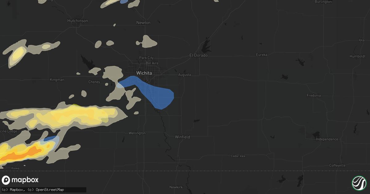 Hail map in Douglass, KS on October 13, 2026