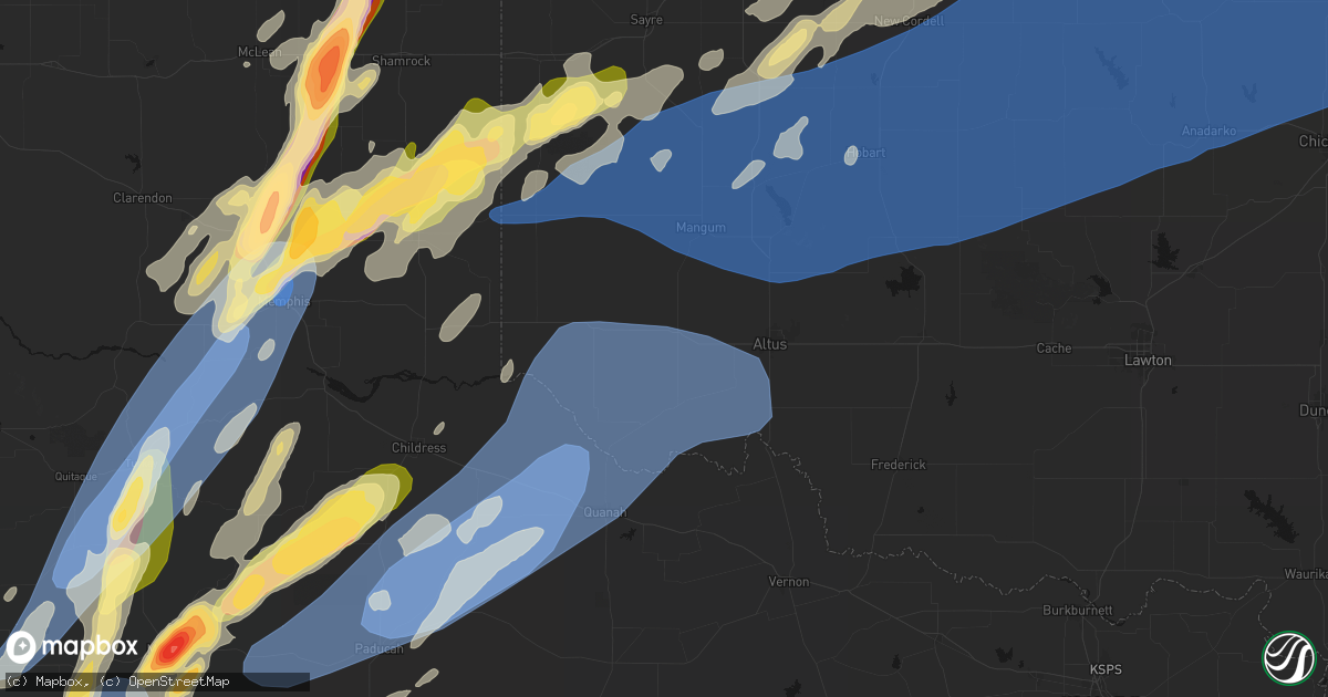 Hail map in Duke, OK on October 13, 2026