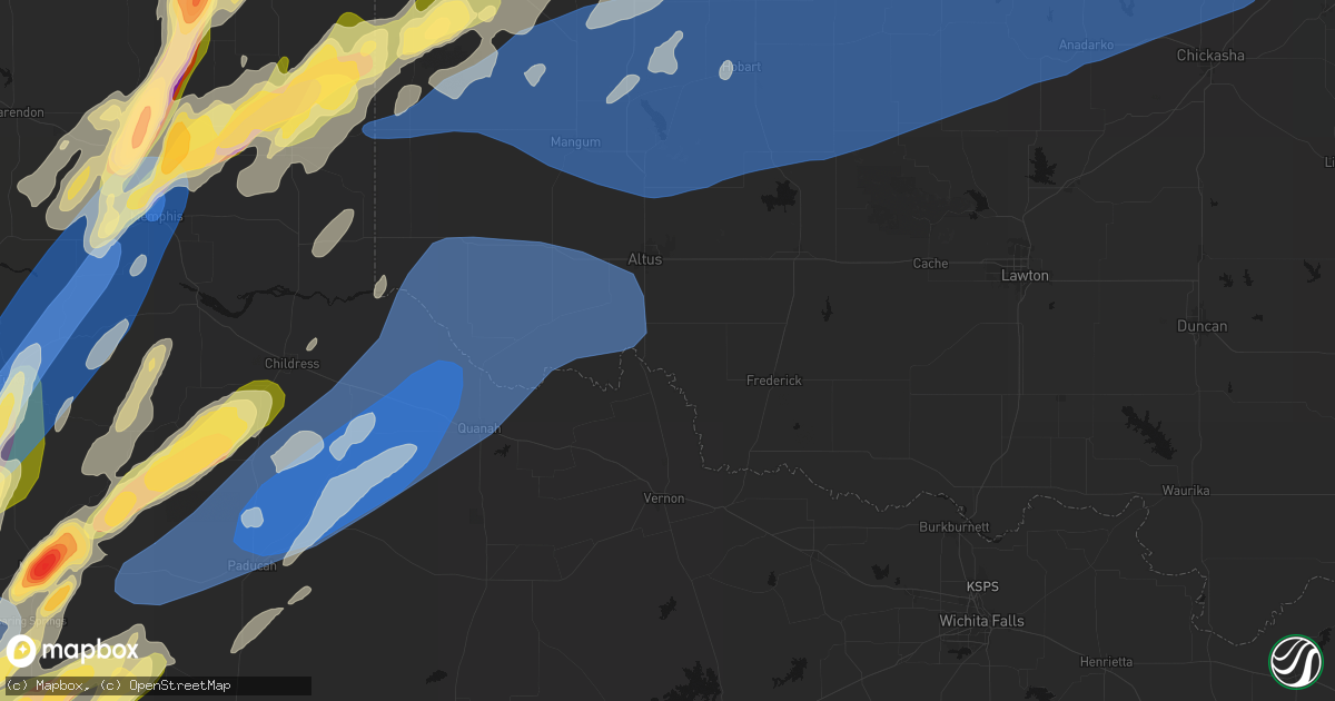 Hail map in Elmer, OK on October 13, 2026