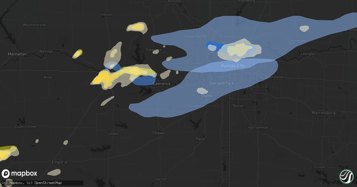 Hail map in Eudora, KS on October 13, 2026