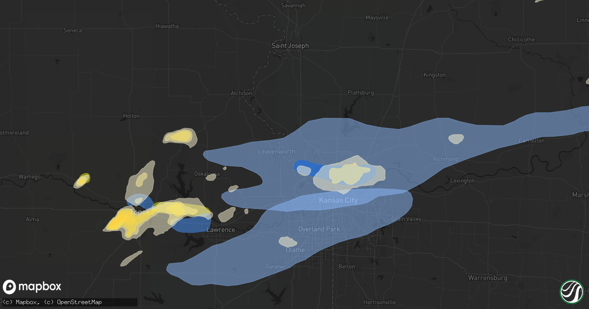 Hail map in Farley, MO on October 13, 2026