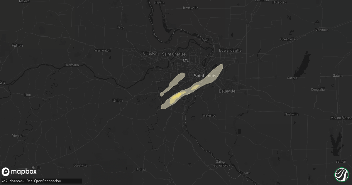 Hail map in Fenton, MO on October 13, 2026