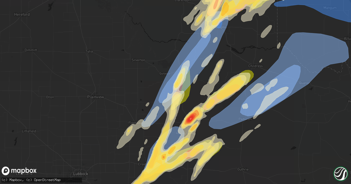 Hail map in Flomot, TX on October 13, 2026