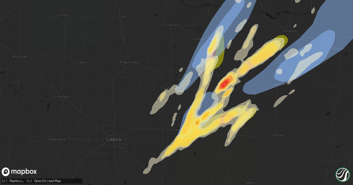 Hail map in Floydada, TX on October 13, 2026