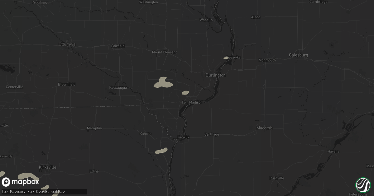 Hail map in Fort Madison, IA on October 13, 2026