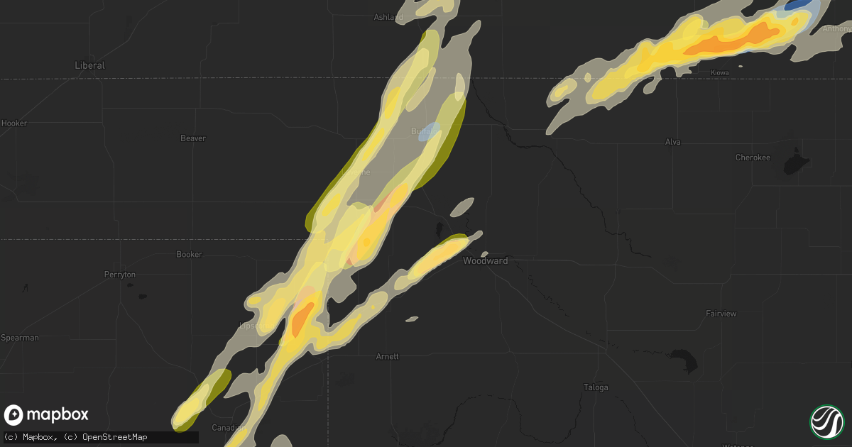 Hail map in Fort Supply, OK on October 13, 2026