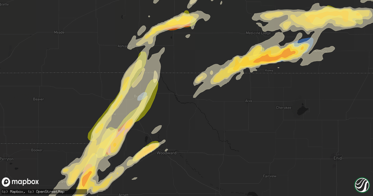 Hail map in Freedom, OK on October 13, 2026