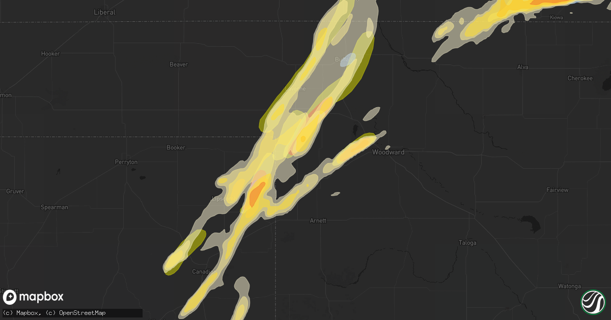 Hail map in Gage, OK on October 13, 2026