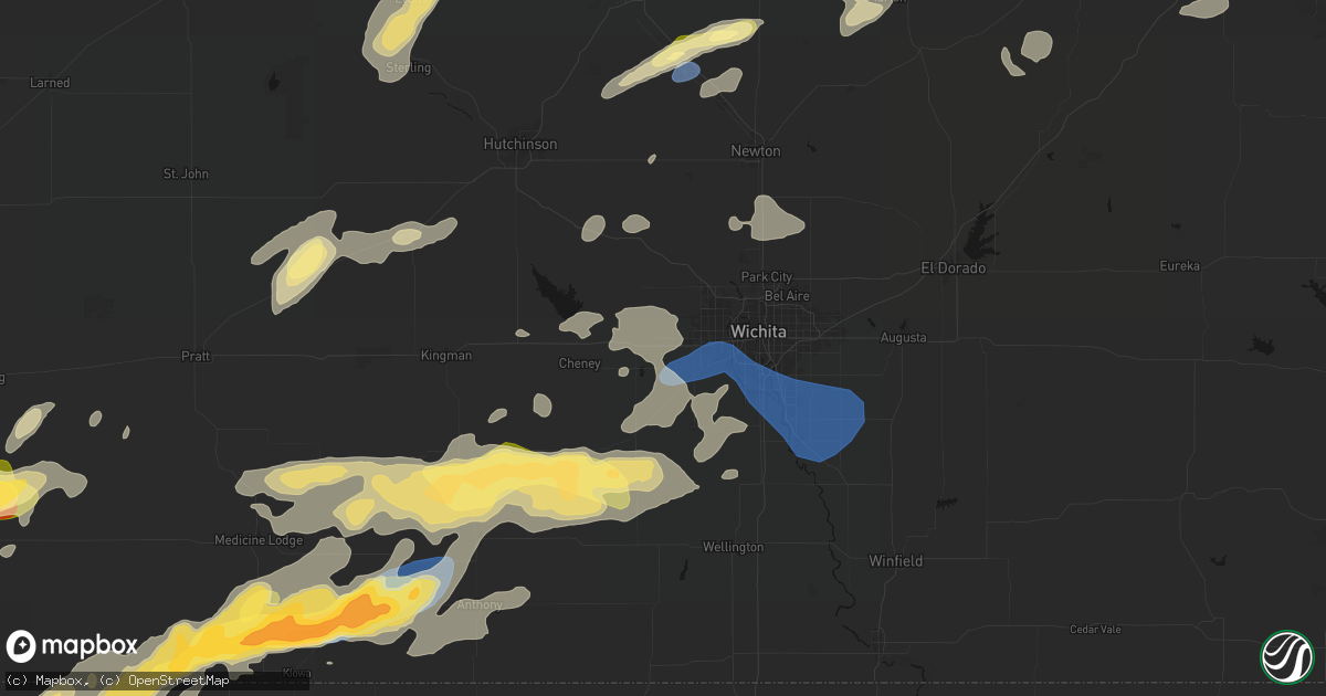 Hail map in Goddard, KS on October 13, 2026