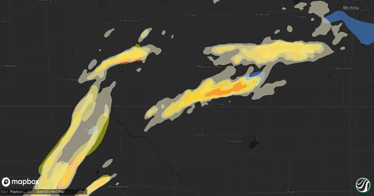 Hail map in Hardtner, KS on October 13, 2026