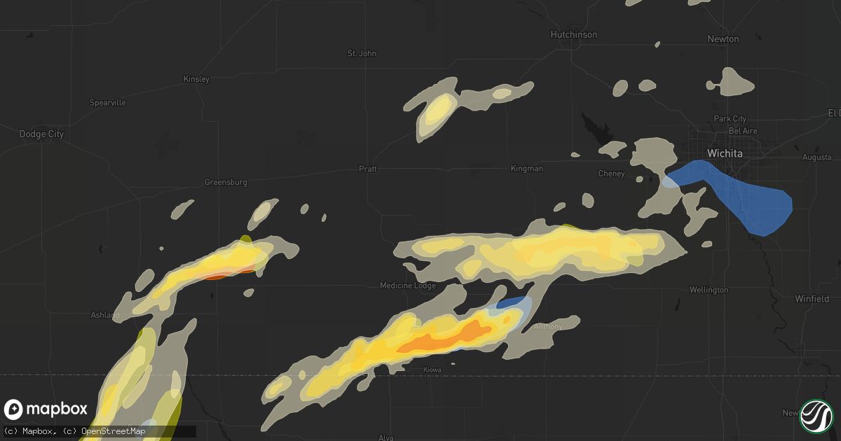 Hail map in Isabel, KS on October 13, 2026