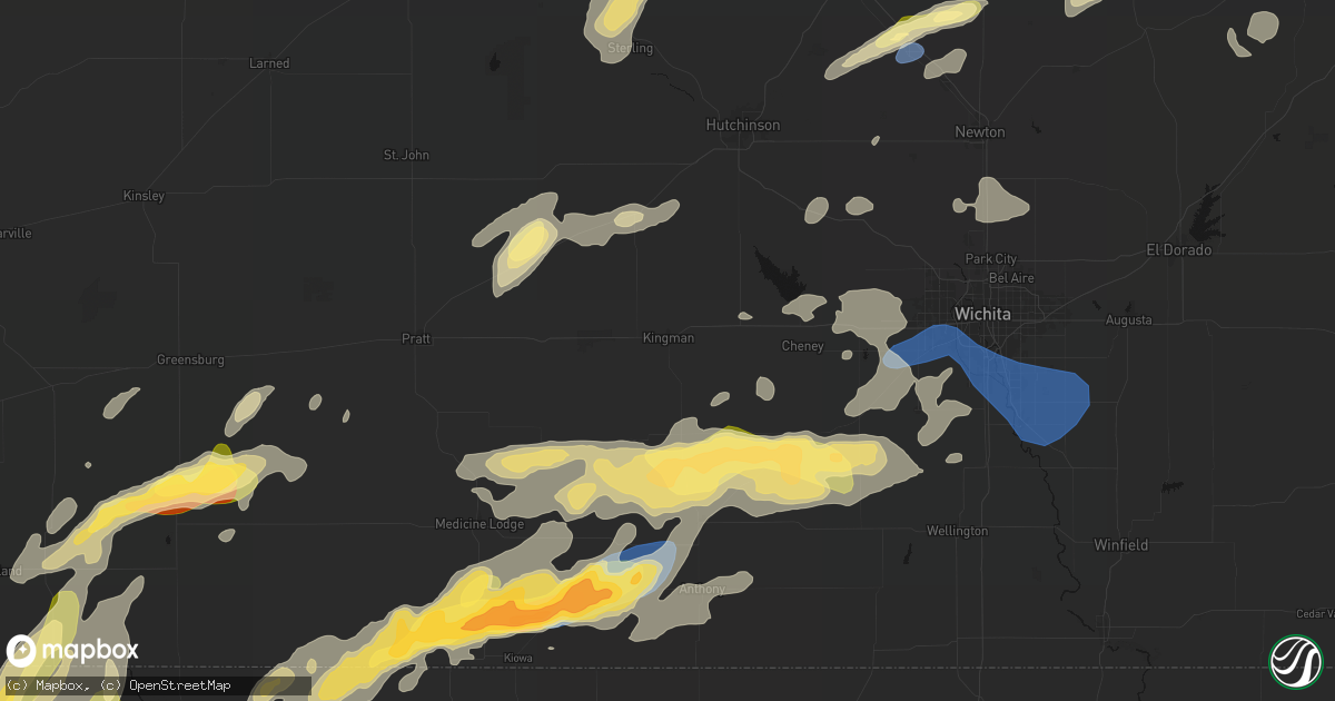 Hail map in Kingman, KS on October 13, 2026