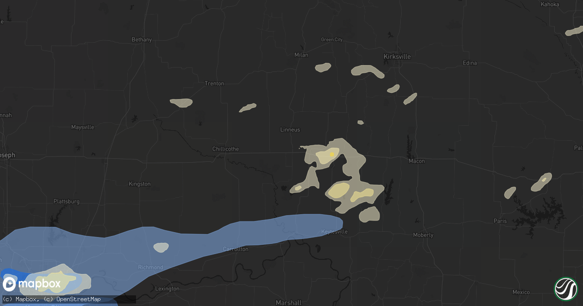 Hail map in Laclede, MO on October 13, 2026