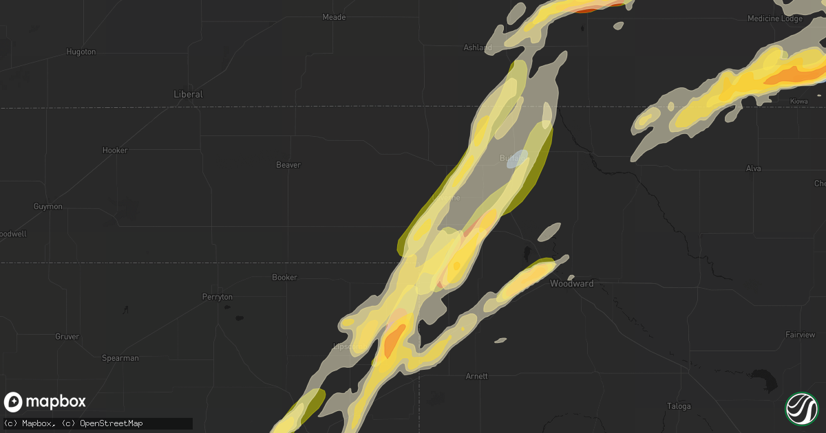 Hail map in Laverne, OK on October 13, 2026