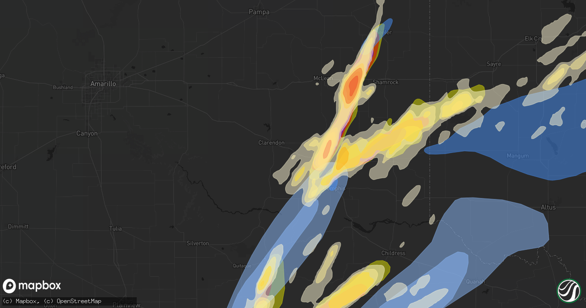 Hail map in Lelia Lake, TX on October 13, 2026