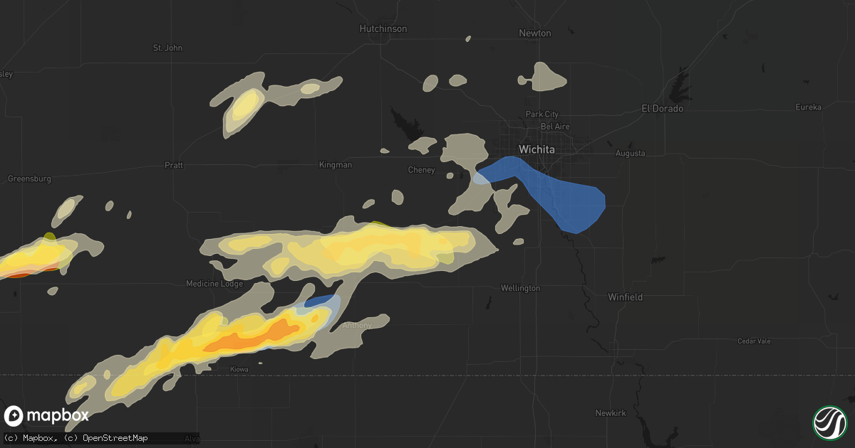 Hail map in Milton, KS on October 13, 2026