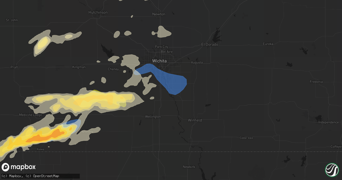 Hail map in Mulvane, KS on October 13, 2026