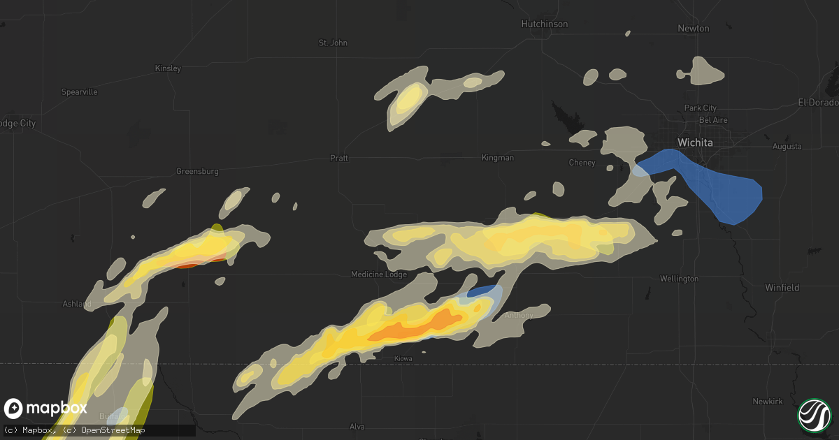 Hail map in Nashville, KS on October 13, 2026