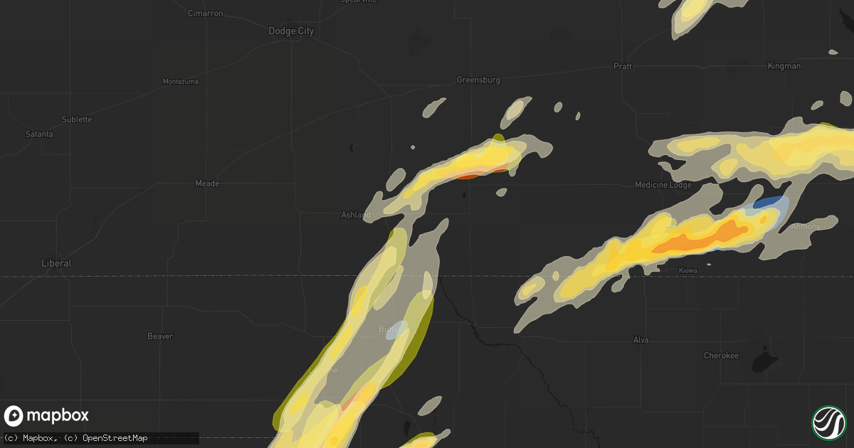 Hail map in Protection, KS on October 13, 2026