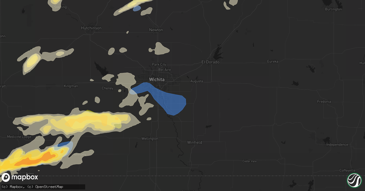 Hail map in Rose Hill, KS on October 13, 2026