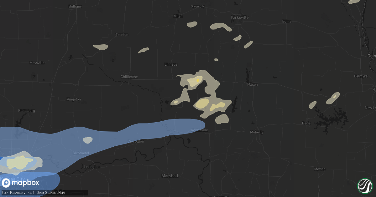 Hail map in Rothville, MO on October 13, 2026