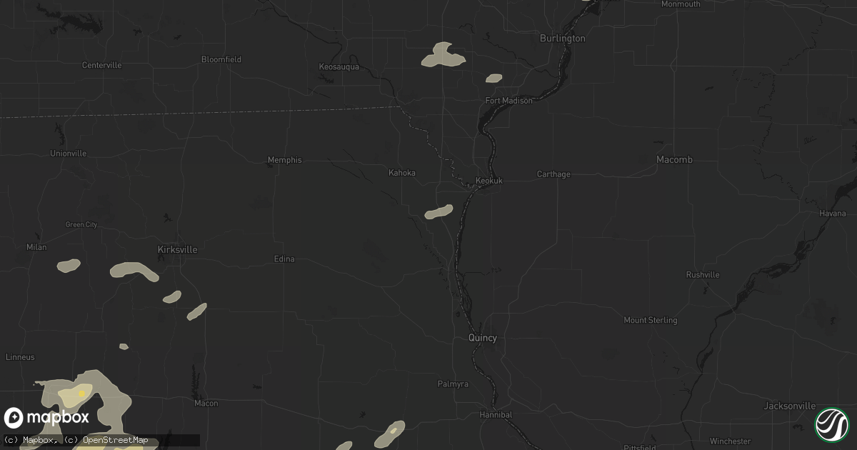 Hail map in Saint Patrick, MO on October 13, 2026