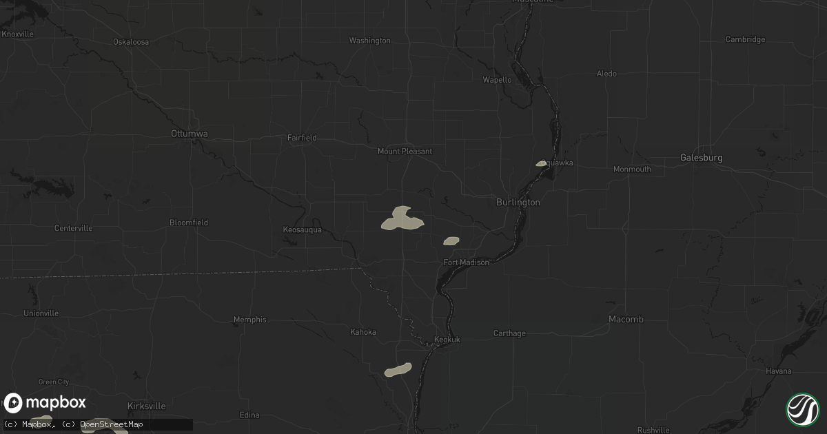 Hail map in Saint Paul, IA on October 13, 2026