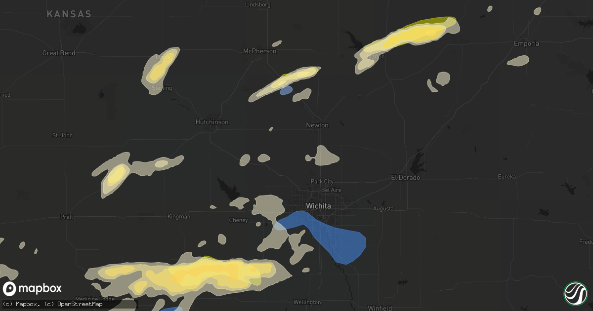 Hail map in Sedgwick, KS on October 13, 2026
