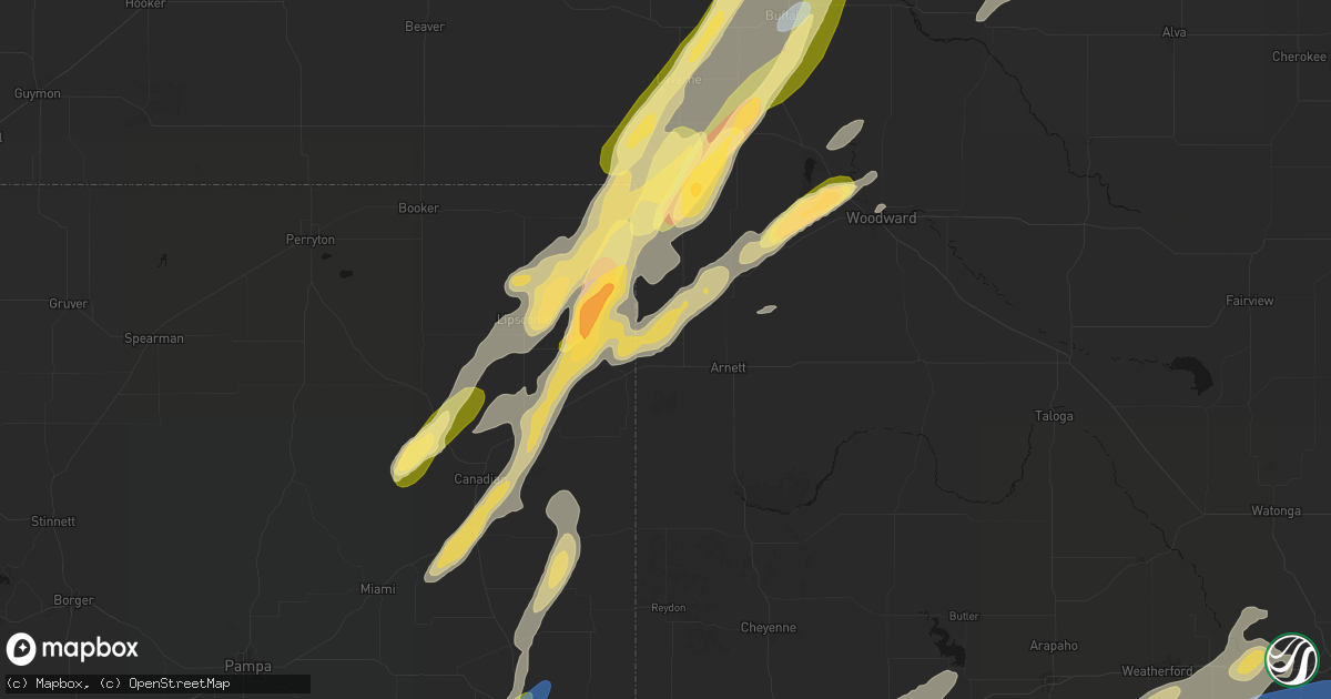 Hail map in Shattuck, OK on October 13, 2026