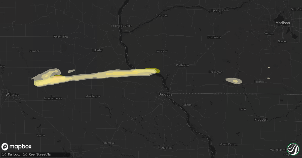 Hail map in Sherrill, IA on October 13, 2026