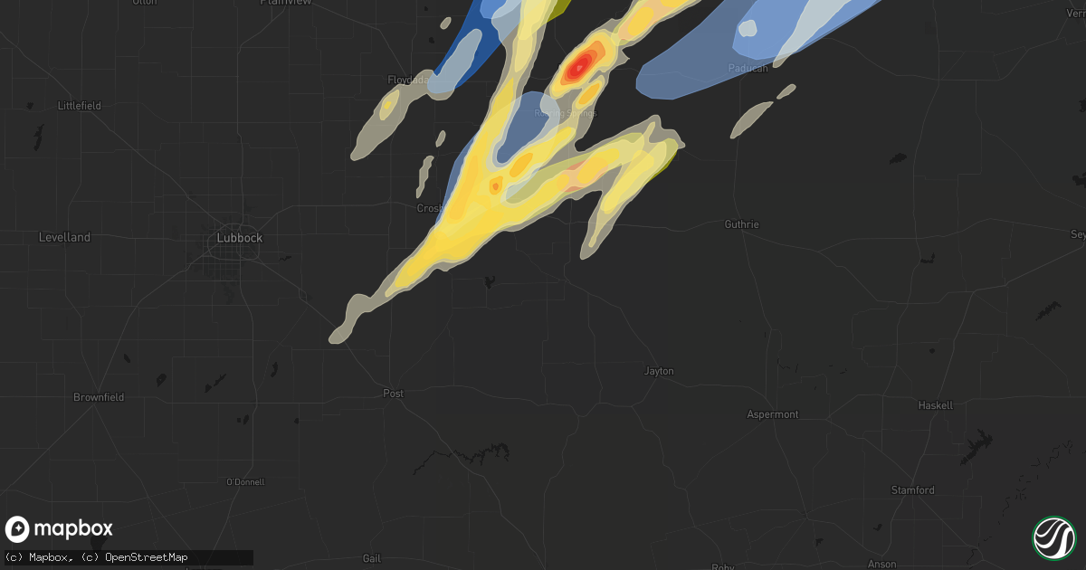 Hail map in Spur, TX on October 13, 2026