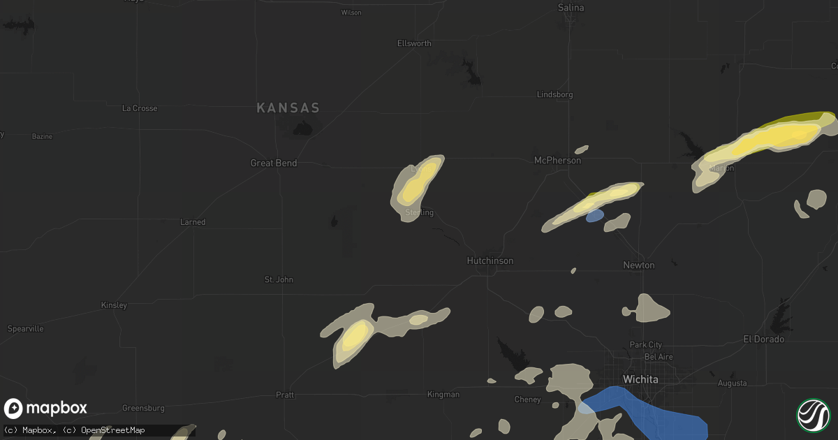 Hail map in Sterling, KS on October 13, 2026