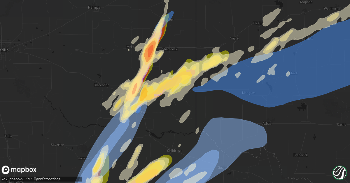 Hail map in Wellington, TX on October 13, 2026
