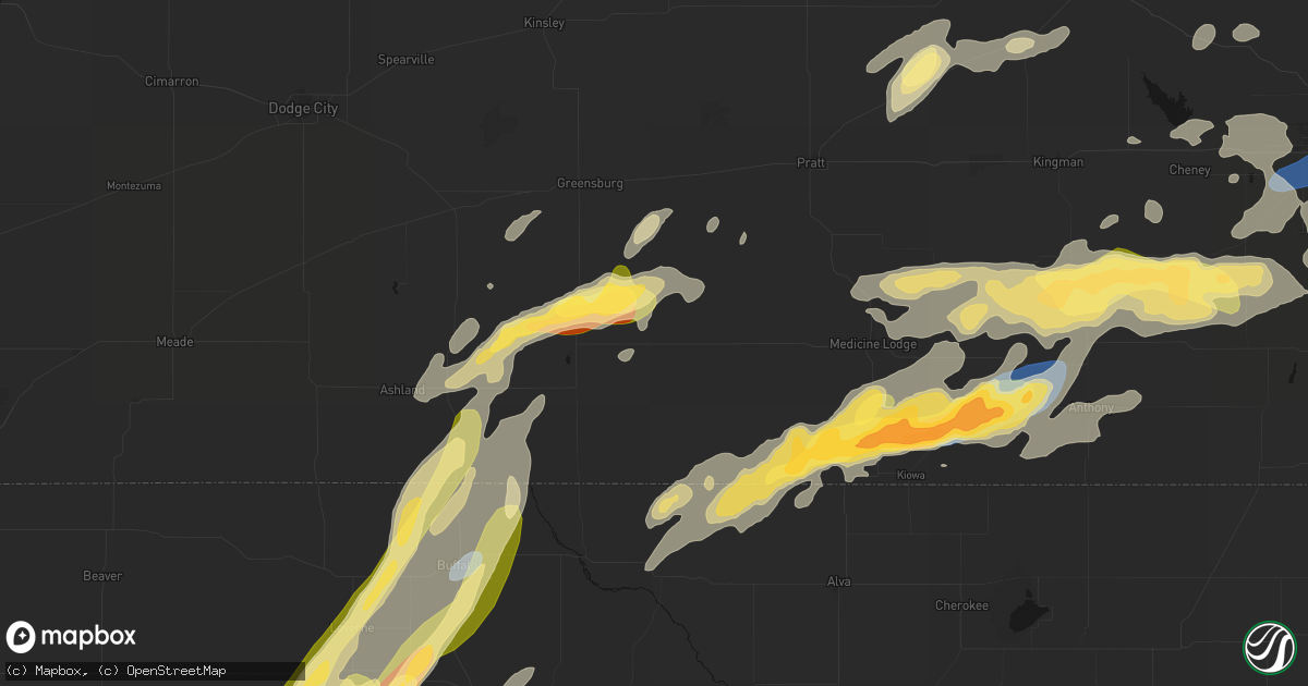 Hail map in Wilmore, KS on October 13, 2026
