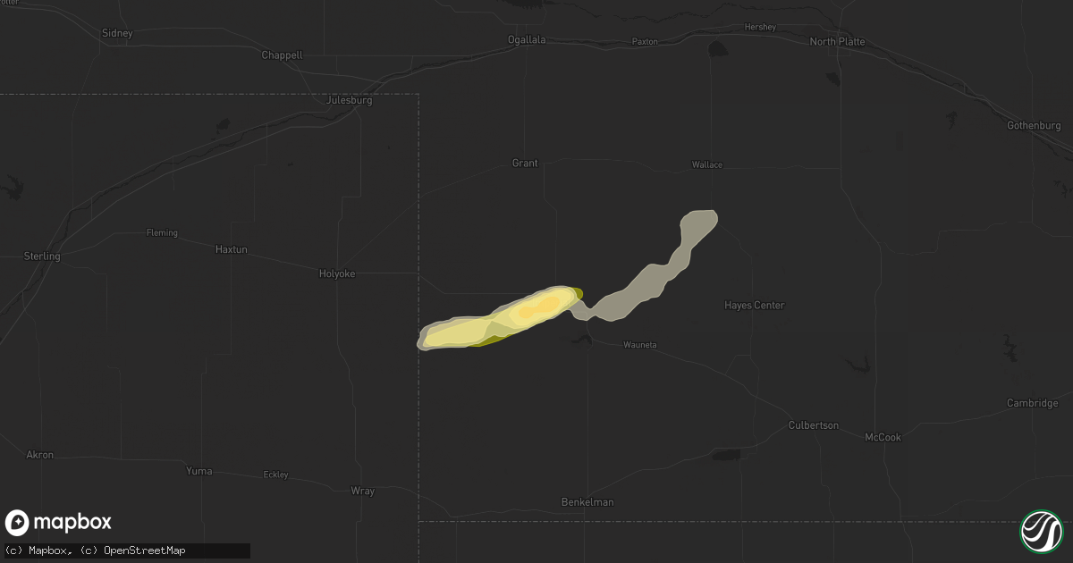 Hail map in Imperial, NE on October 14, 2013