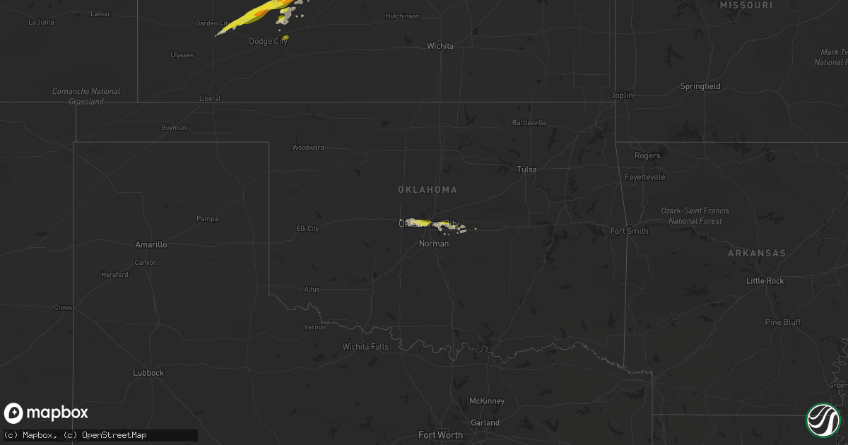 Hail map on October 14, 2013