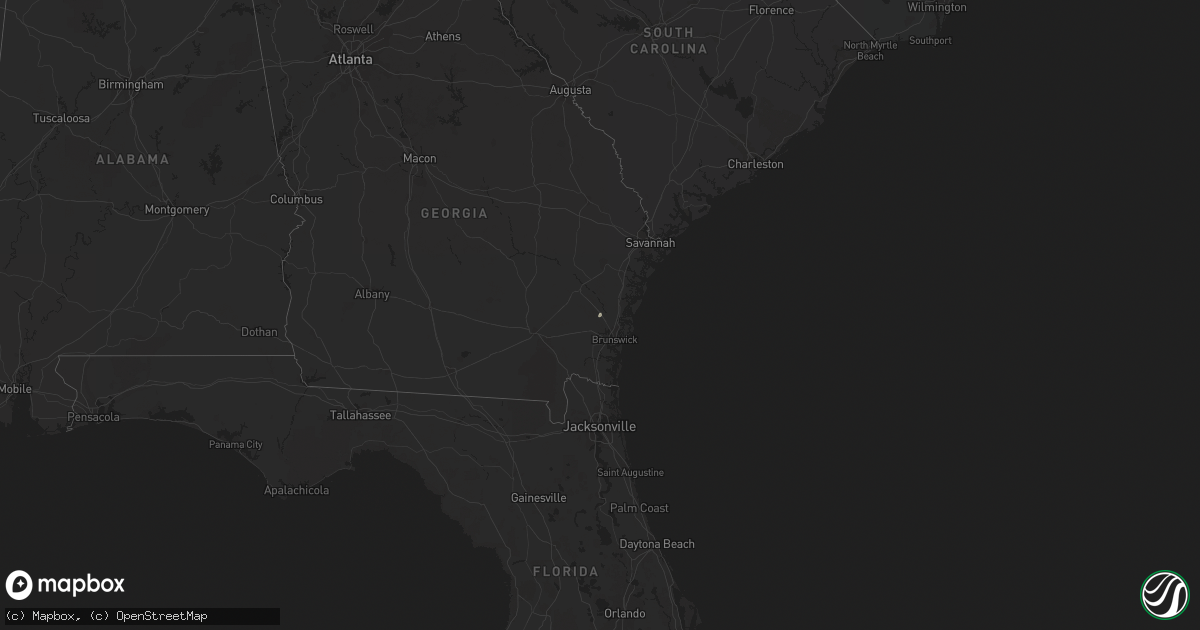 Hail map in Georgia on October 14, 2014