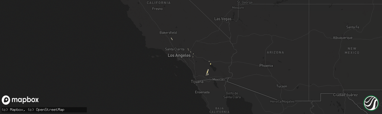 Hail map on October 14, 2015