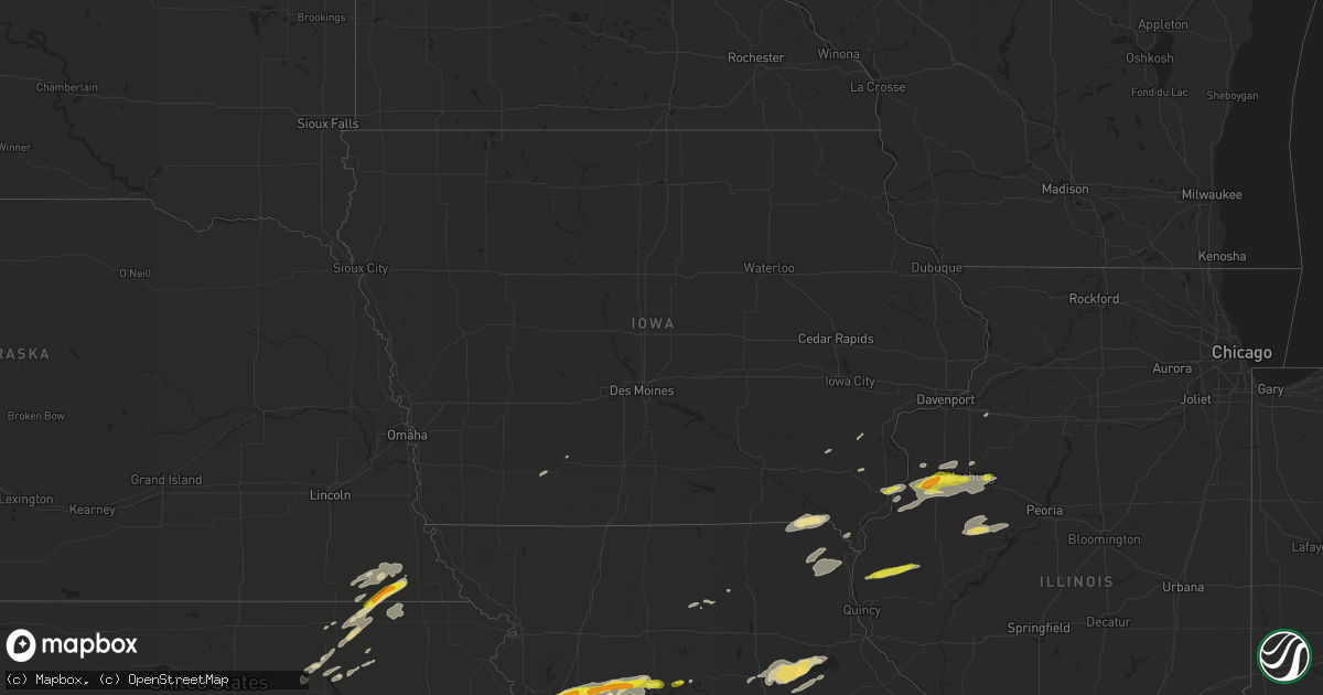 Hail map in Iowa on October 14, 2017