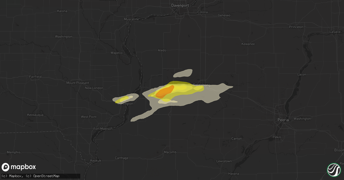 Hail map in Monmouth, IL on October 14, 2017