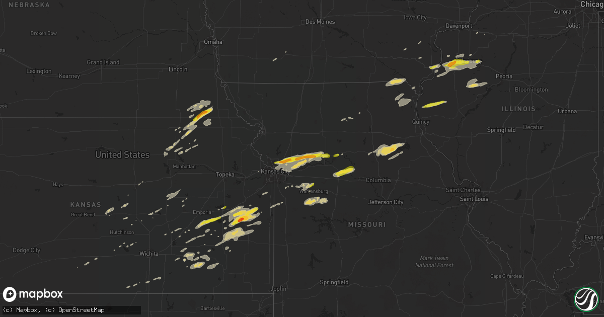 Hail map on October 14, 2017