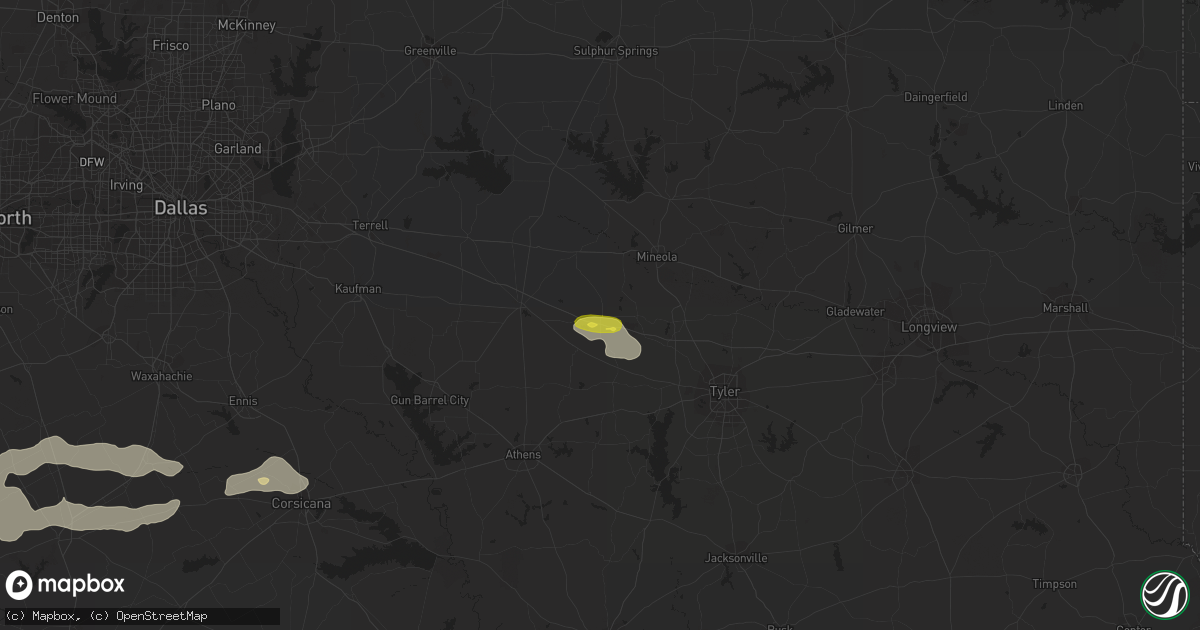 Hail map in Van, TX on October 14, 2018