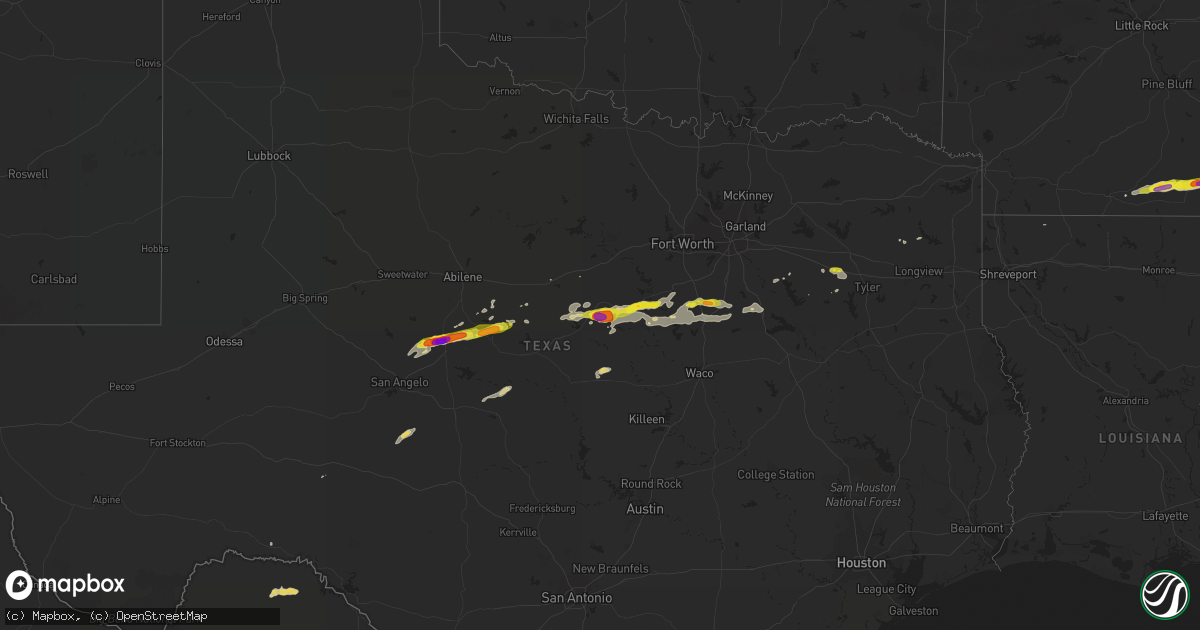 Hail map on October 14, 2018