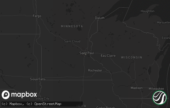 Hail map preview on 10-14-2019