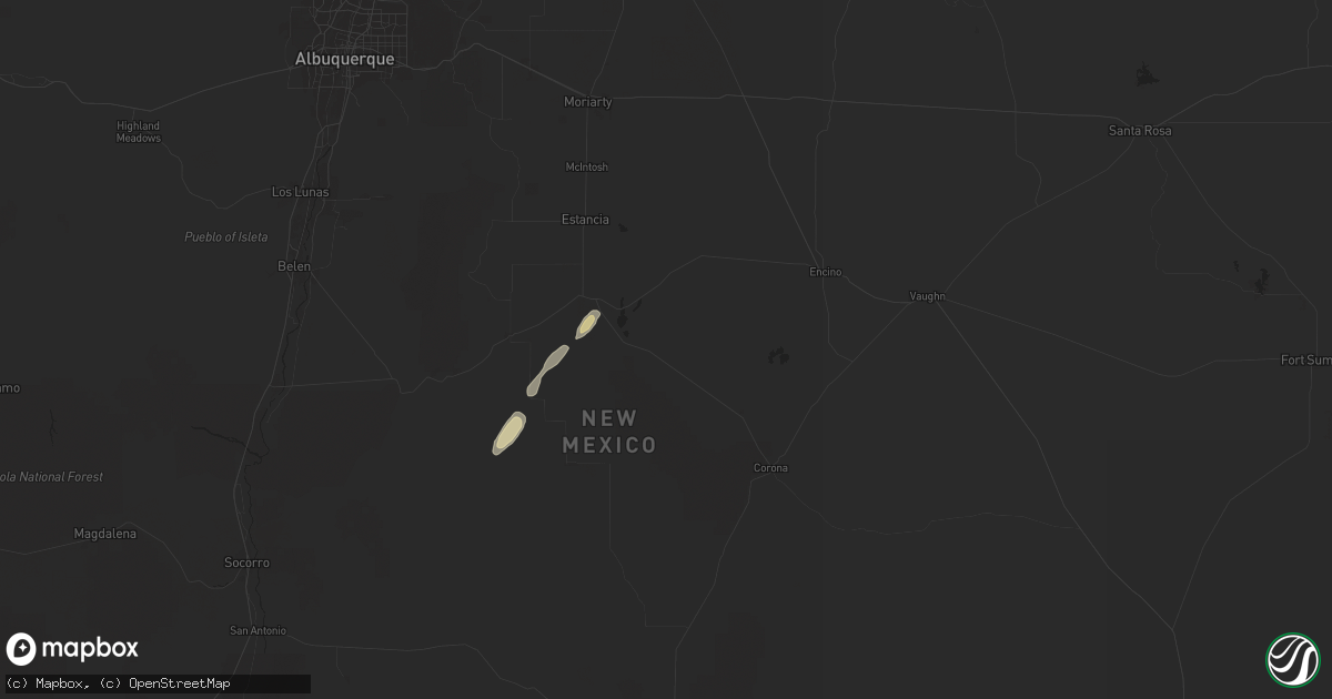 Hail map in Willard, NM on October 14, 2025