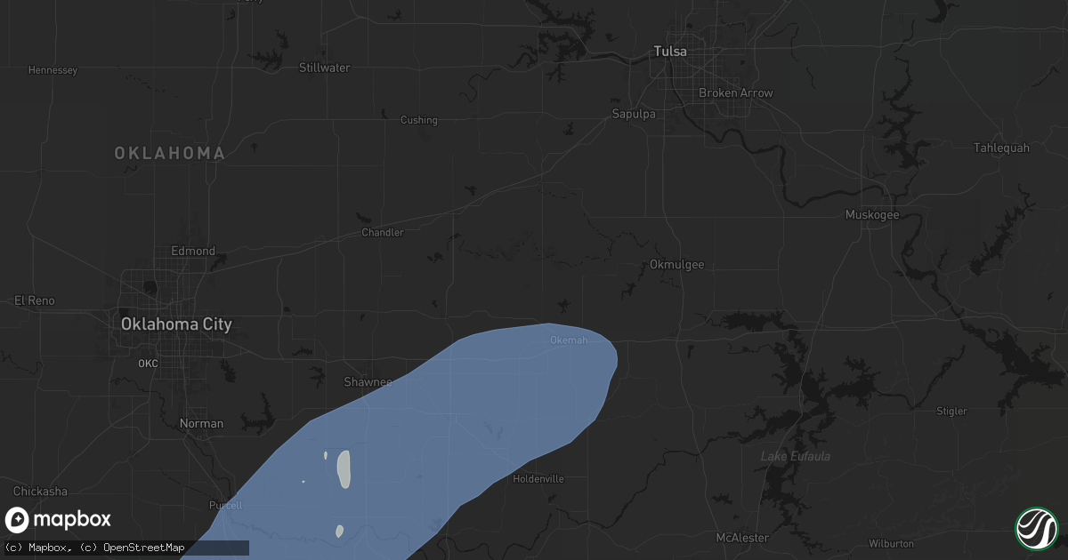 Hail map in Castle, OK on October 14, 2026