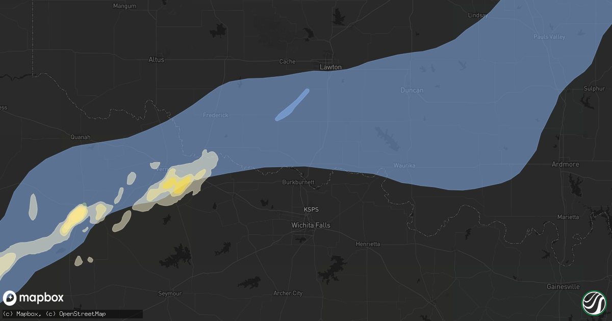 Hail map in Devol, OK on October 14, 2026