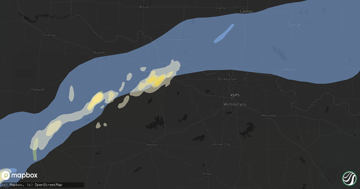Hail map in Electra, TX on October 14, 2026