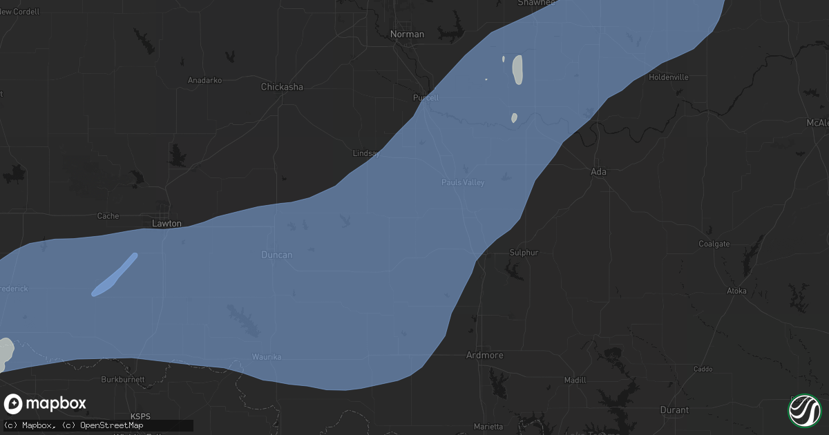 Hail map in Elmore City, OK on October 14, 2026
